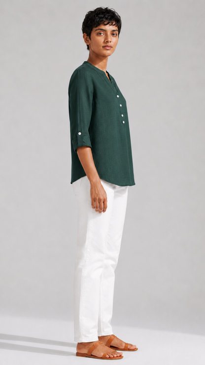 GREEN PURE COTTON TUNIC