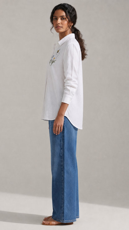 HAPPY BEE EMBROIDERED SHIRT