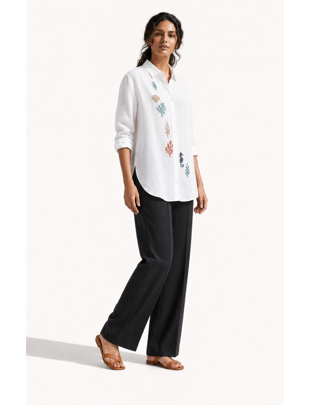 Sea Dream Embroidery Shirt
