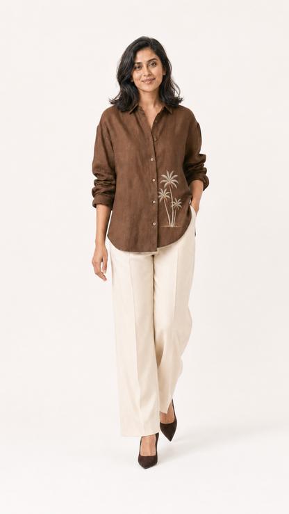 Coconut Embroidery Shirt