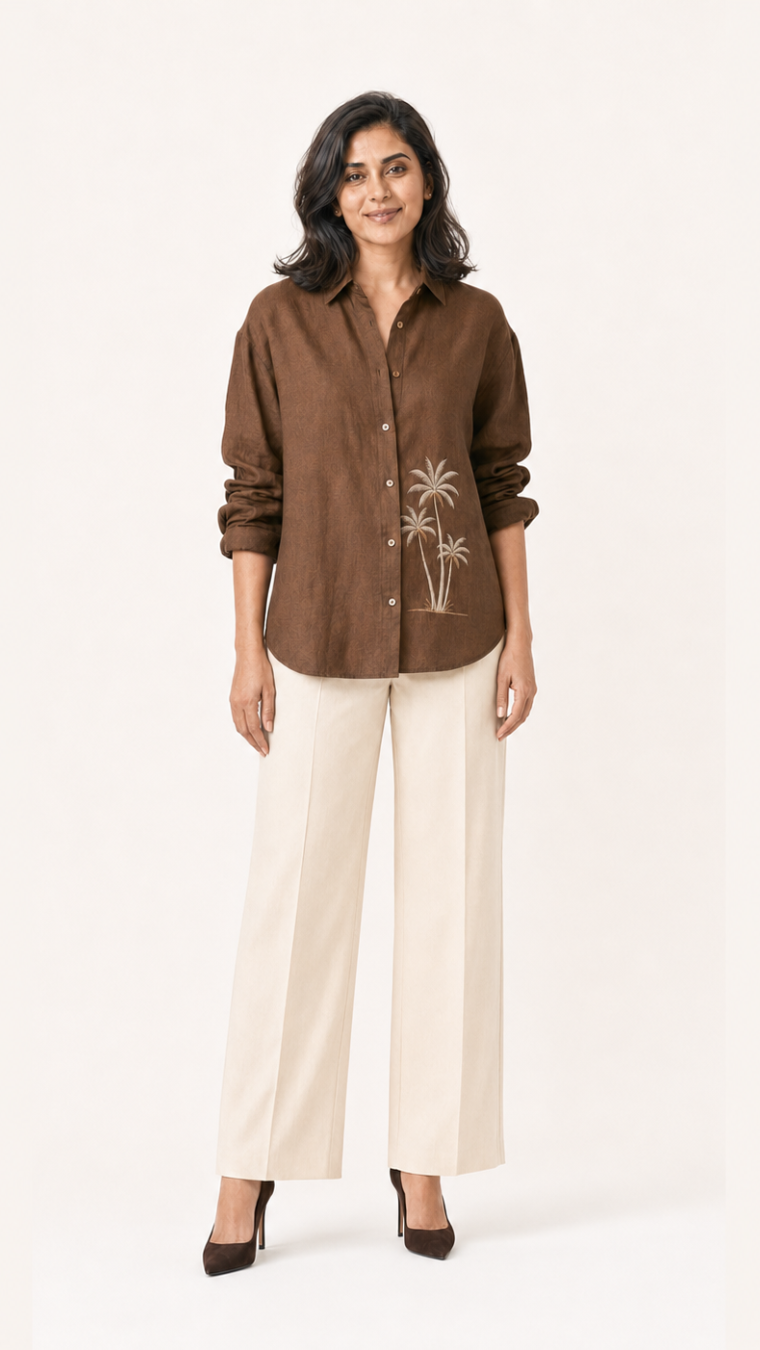Coconut Embroidery Shirt