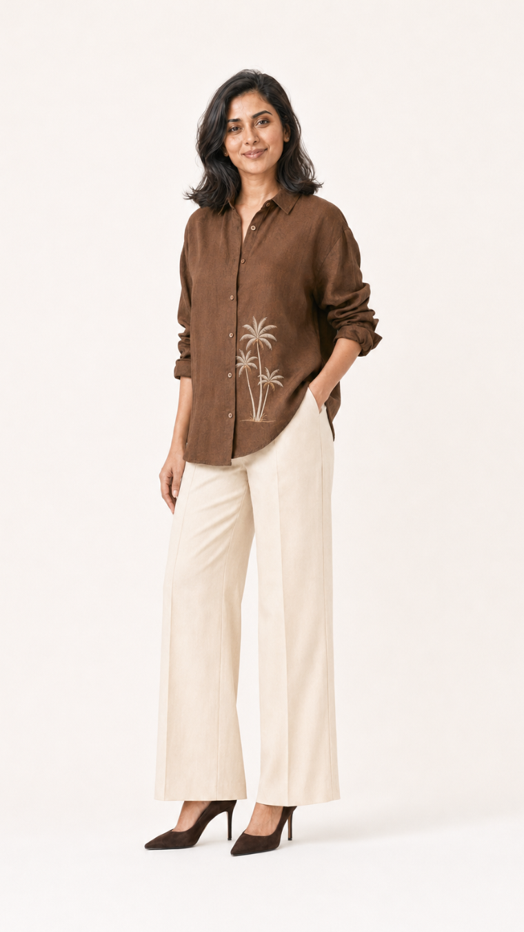 Coconut Embroidery Shirt