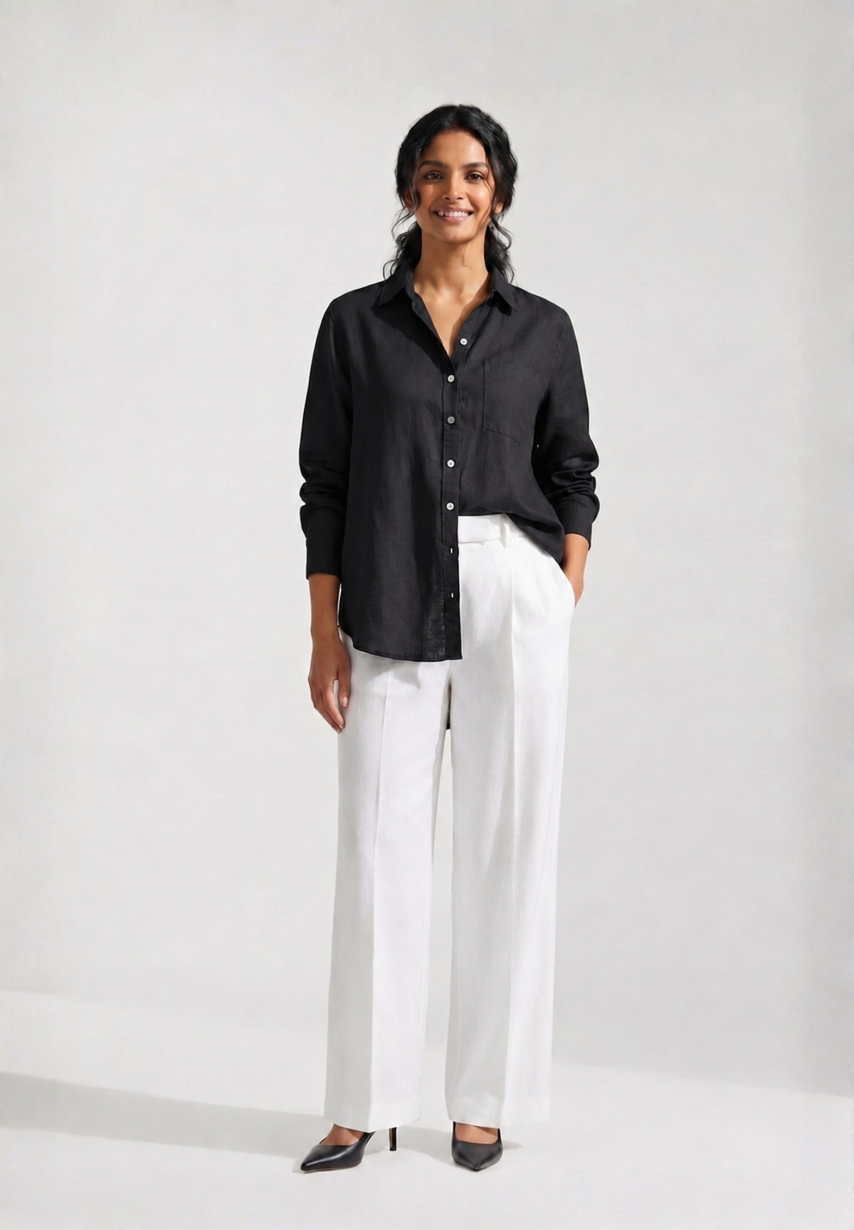 BLACK COTTON SHIRT
