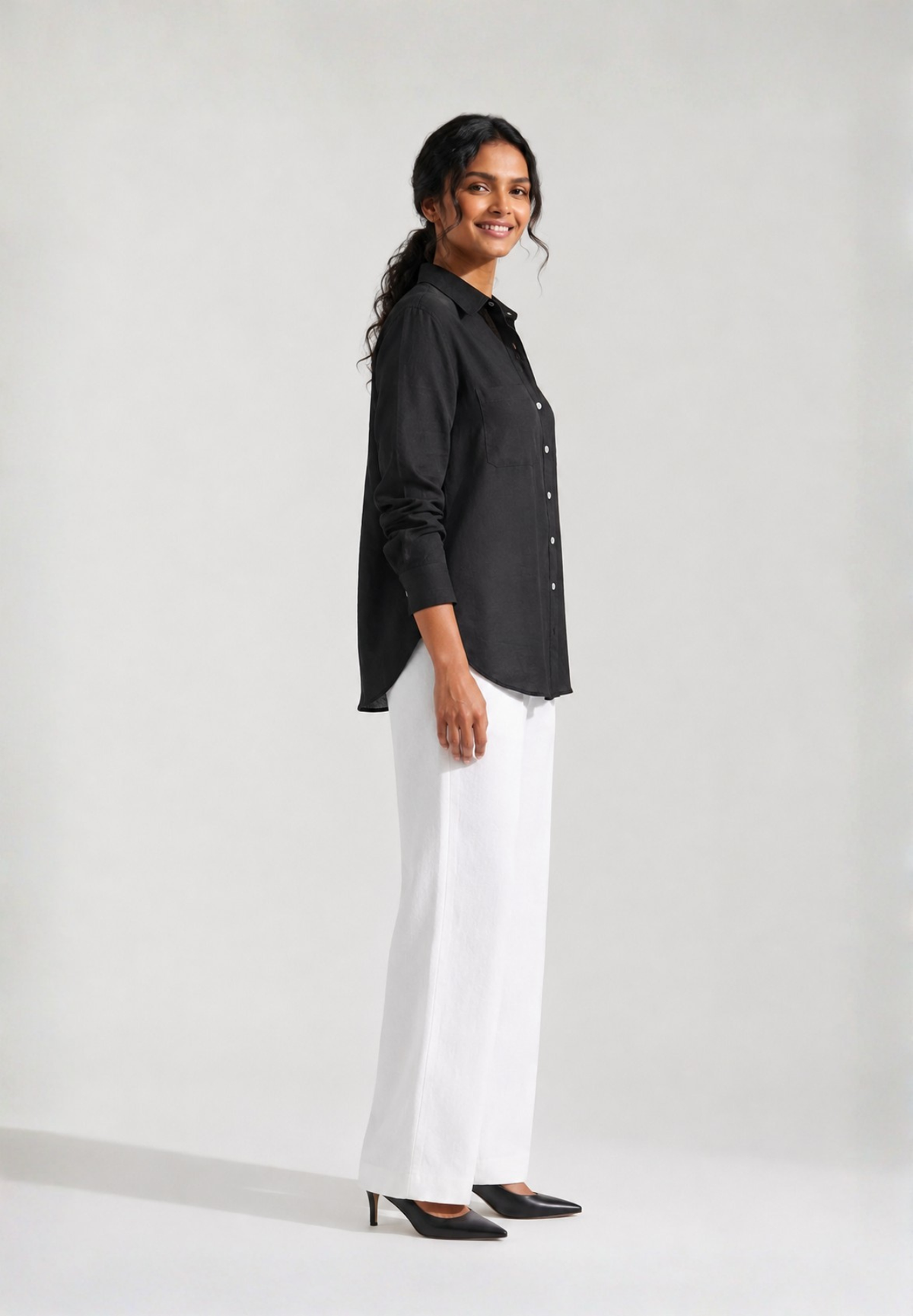 BLACK COTTON SHIRT