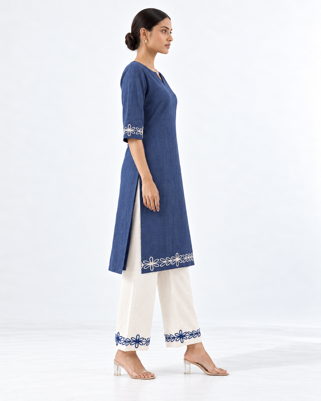 INDIGO BLUE EMBROIDERY CORDSET
