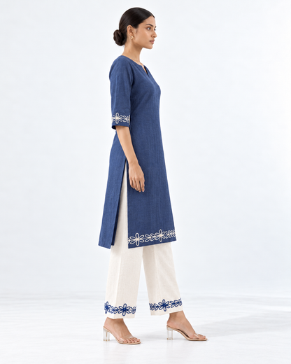 INDIGO BLUE EMBROIDERY CORDSET
