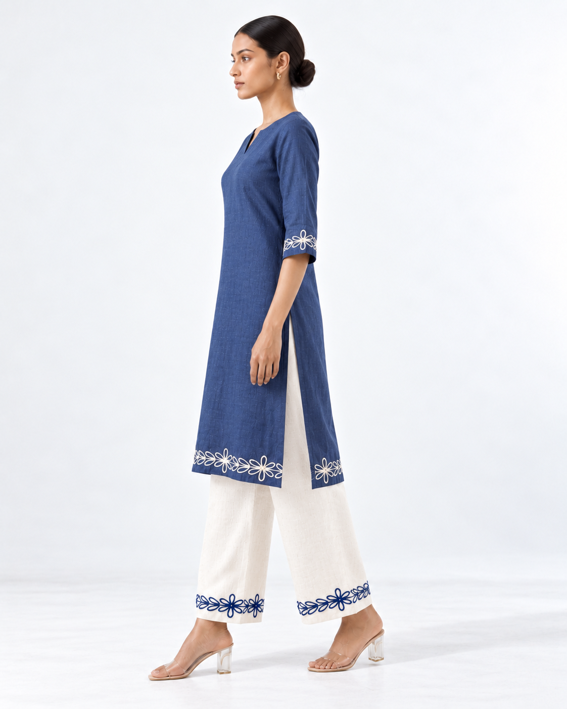 INDIGO BLUE EMBROIDERY CORDSET