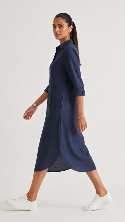 Anaya Embroidered Floral Shirt Dress