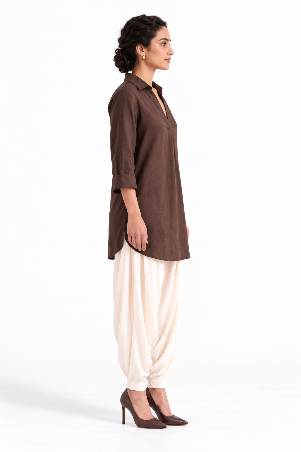 BROWN SHIRT KURTA