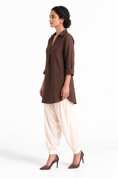 BROWN SHIRT KURTA