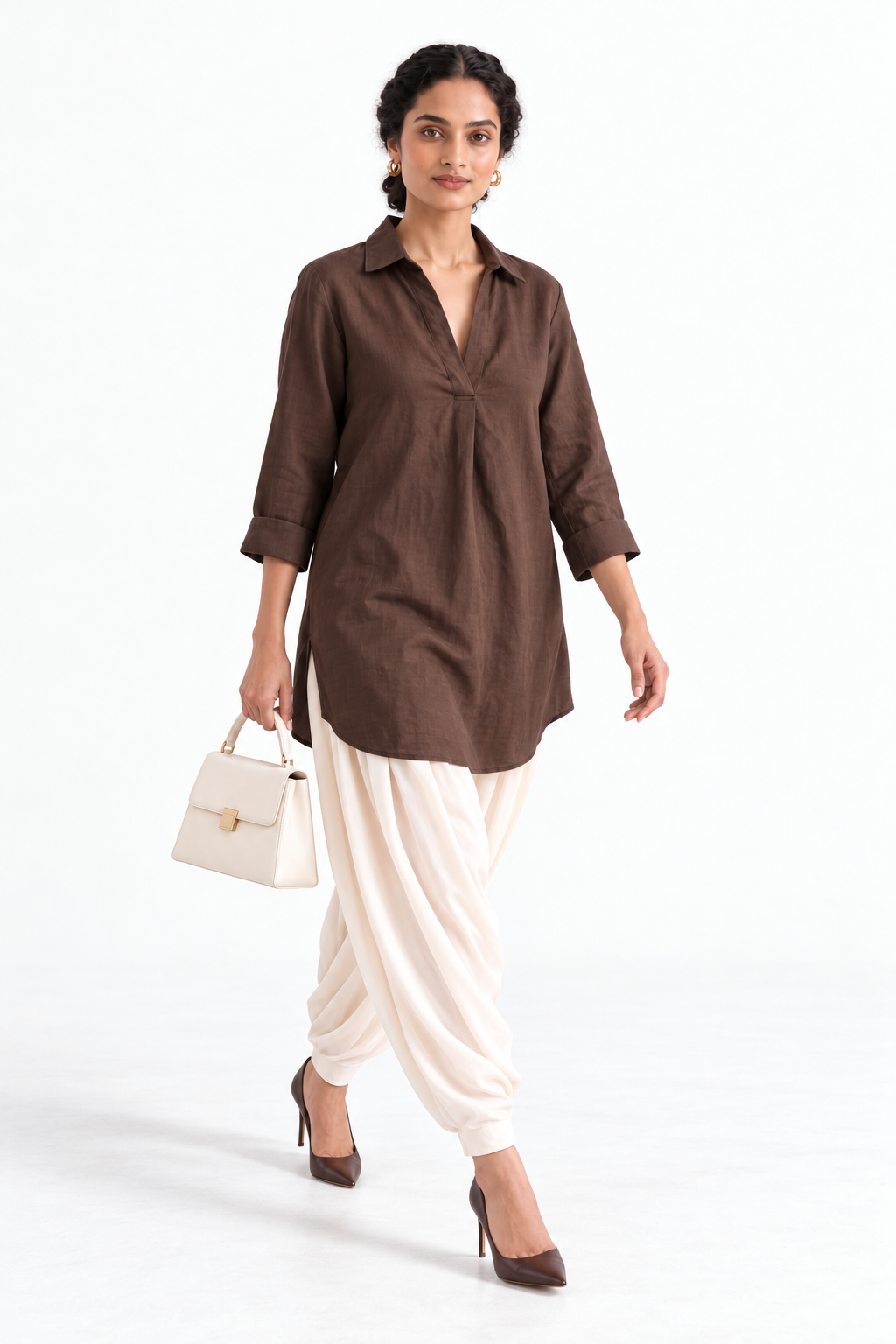 BROWN SHIRT KURTA