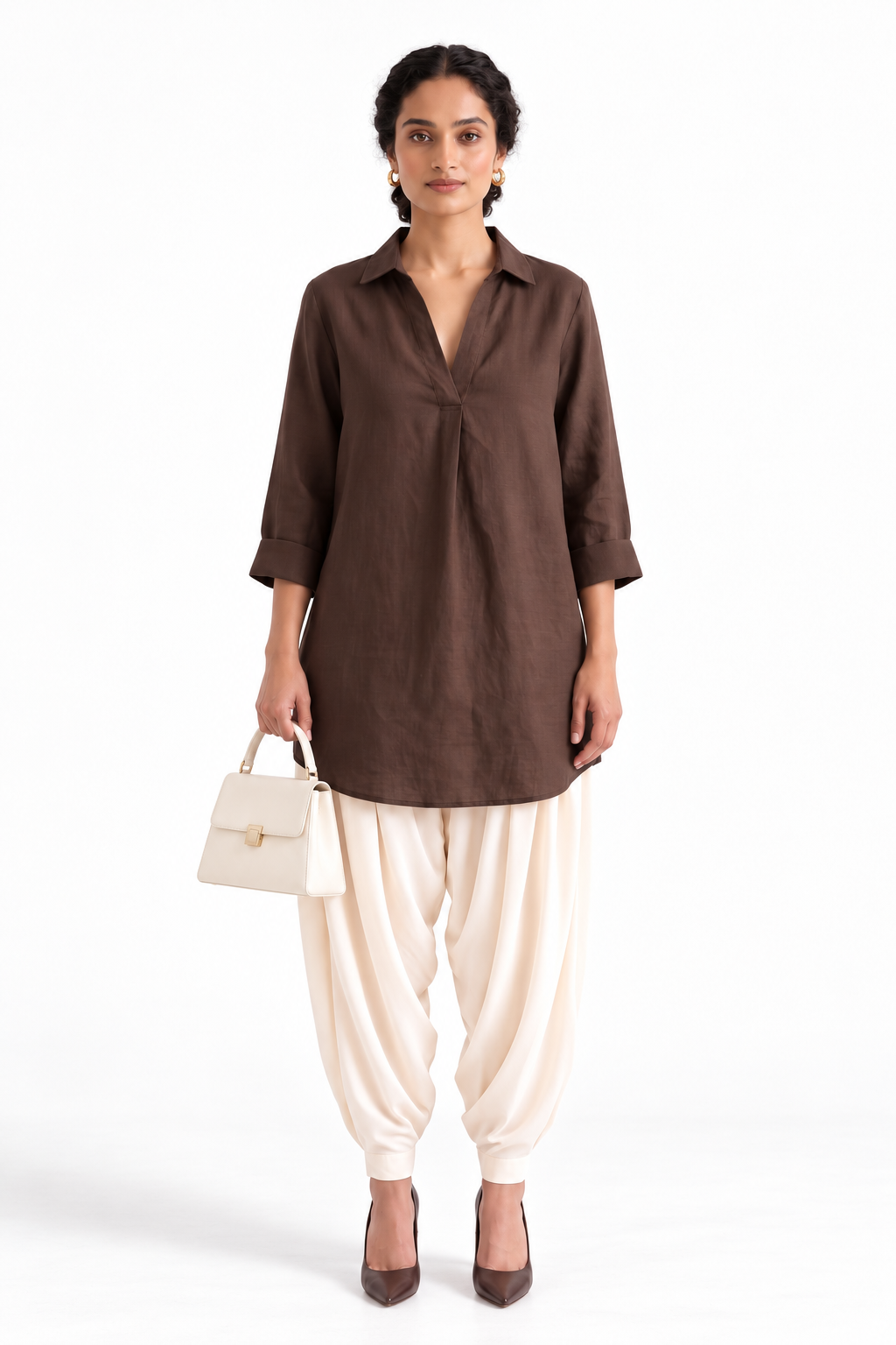 BROWN SHIRT KURTA