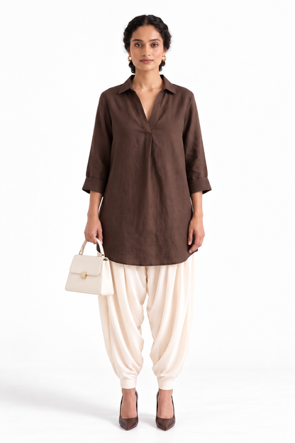 BROWN SHIRT KURTA
