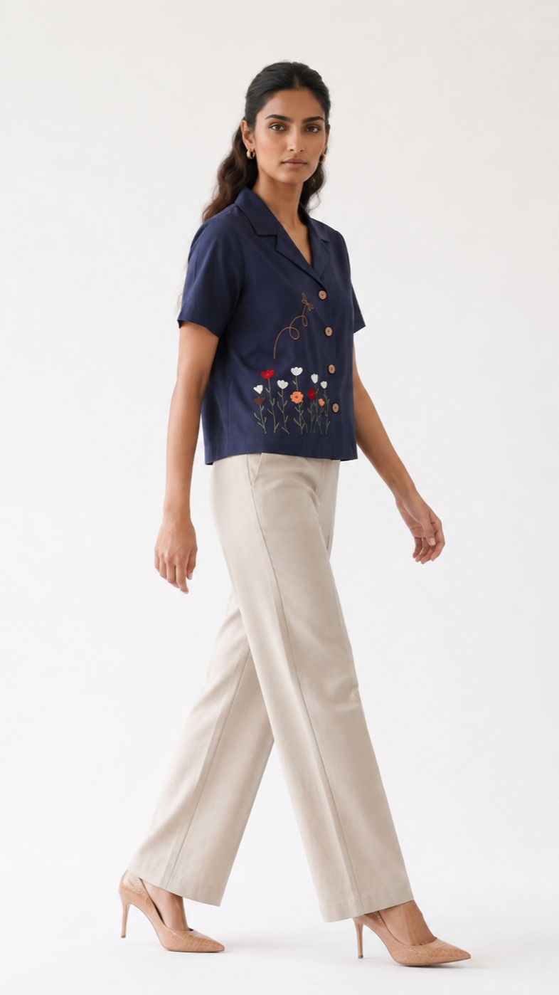Garden Sprig Cotton Shirt
