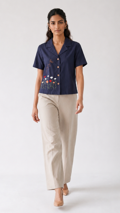 Garden Sprig Cotton Shirt