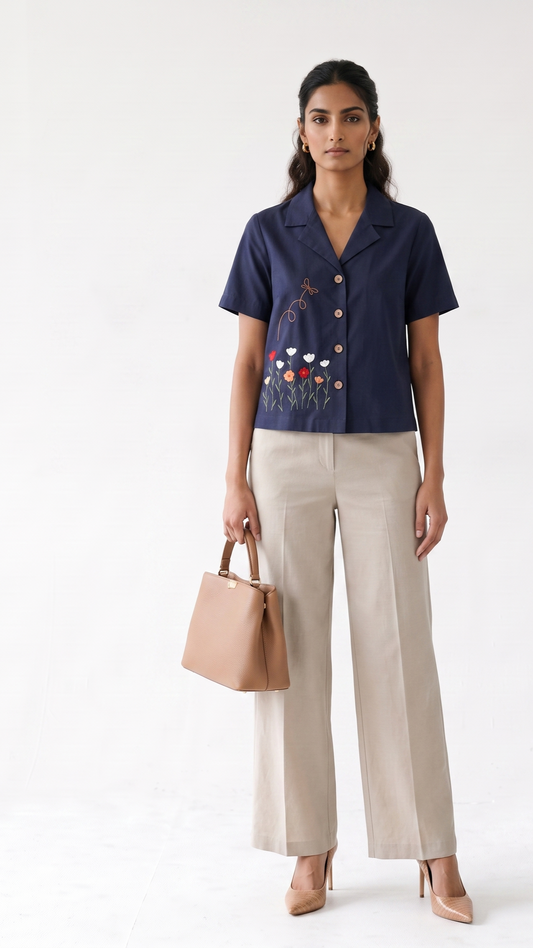 Garden Sprig Cotton Shirt
