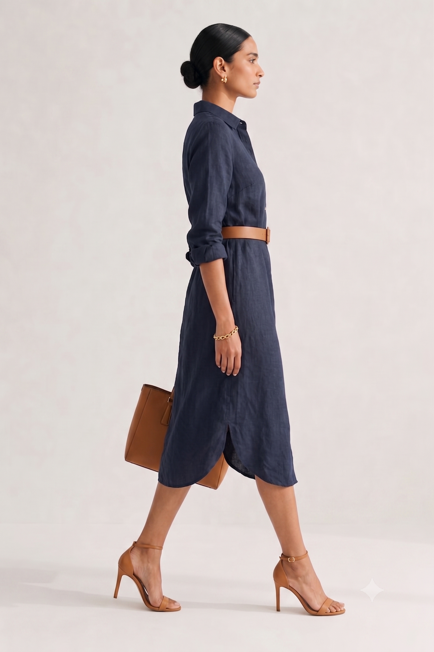 Bluesky Cotton Shirt Dress – Navy