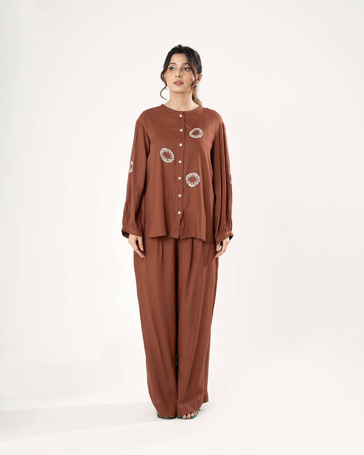 Moose Brown Medallion Co-ord Set
