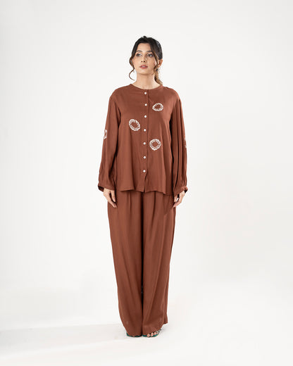 Moose Brown Medallion Co-ord Set