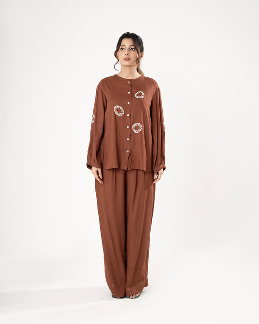 Moose Brown Medallion Co-ord Set