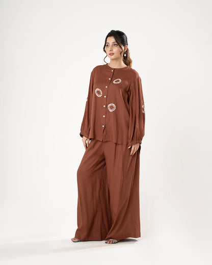 Moose Brown Medallion Co-ord Set