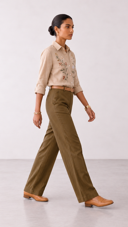 Wildflower Meadow Embroidered Shirt