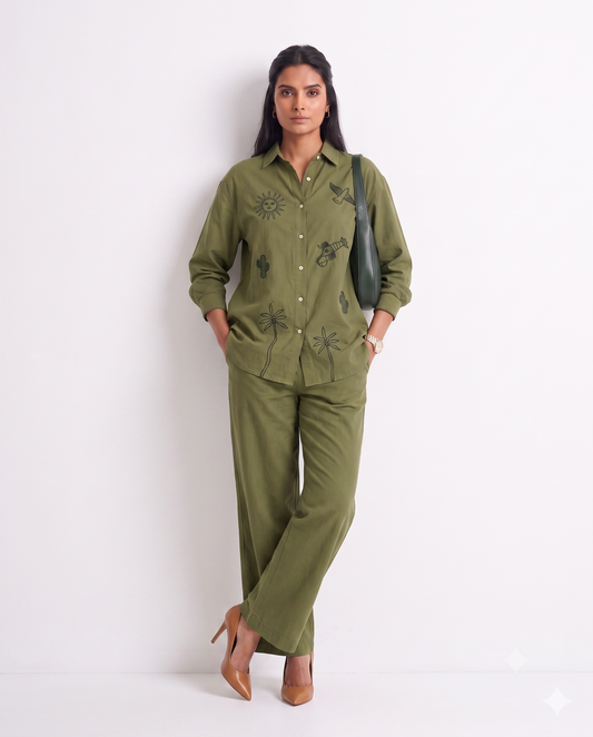Desert Tale Olive Co-ord