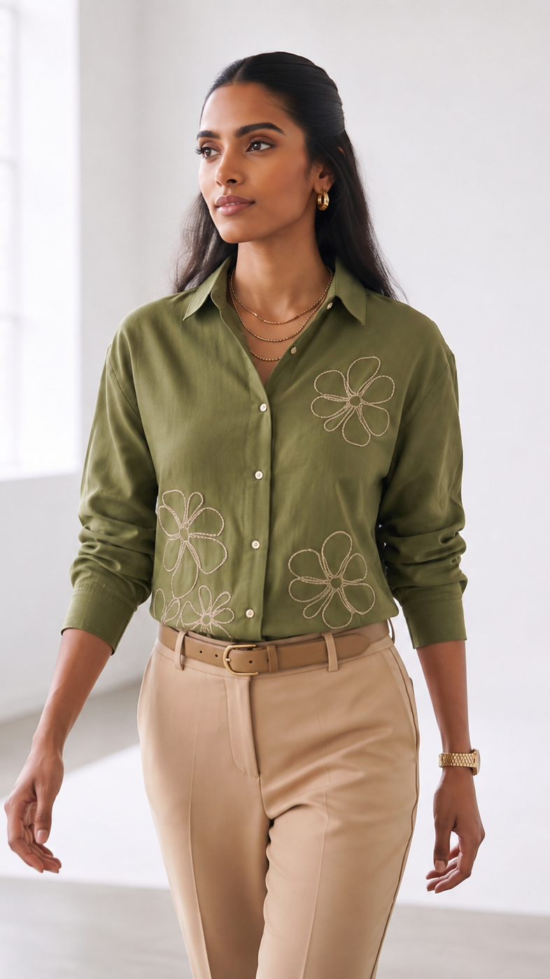 Sage Petal shirt