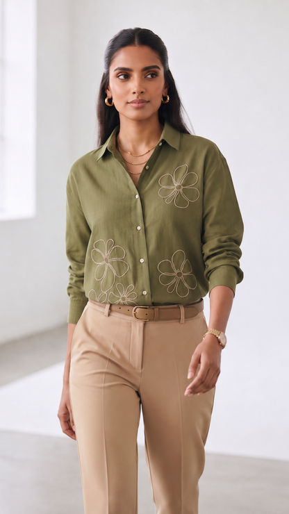 Sage Petal shirt
