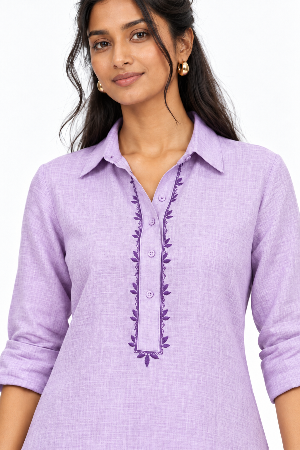 LAVENDER EMBROIDERY CORDSET