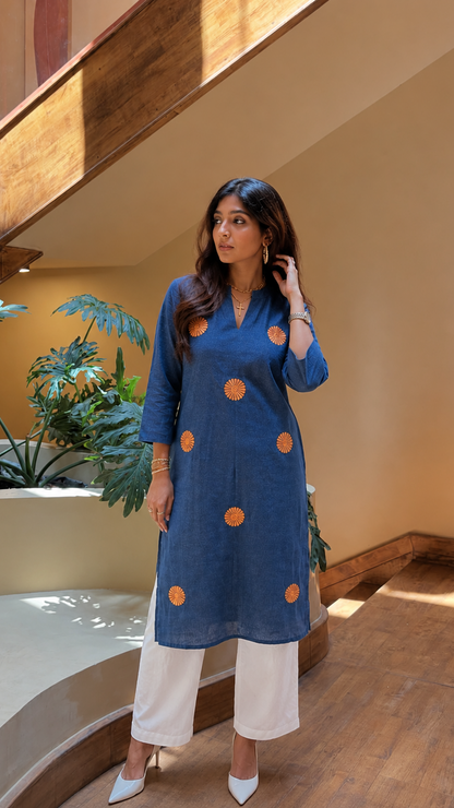 Chakra — Sunburst Embroidered Kurta