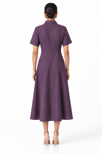 Deep Purple Shirt Dress