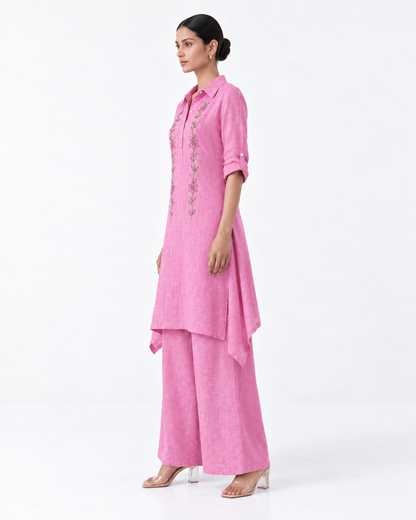 ROSE PINK EMBROIDERY CO-ORD SET