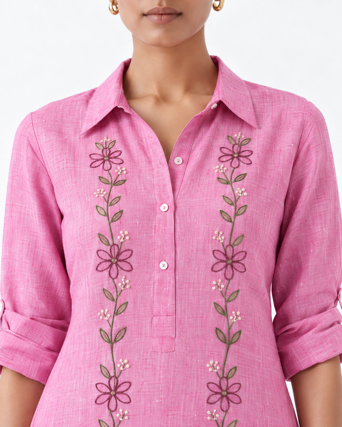 ROSE PINK EMBROIDERY CO-ORD SET