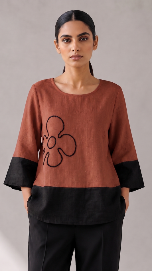 Rust Bloom Top