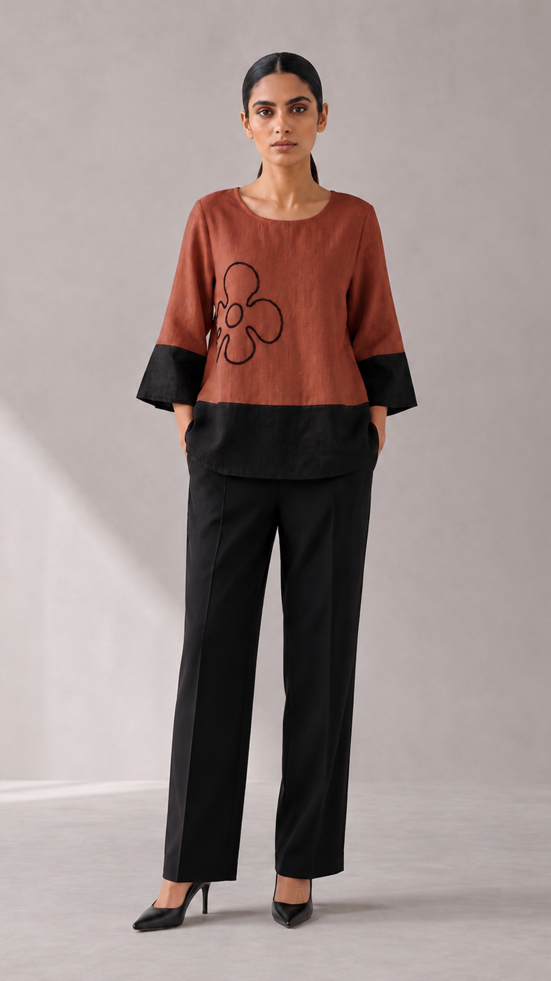 Rust Bloom Top