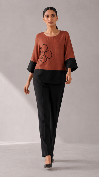 Rust Bloom Top
