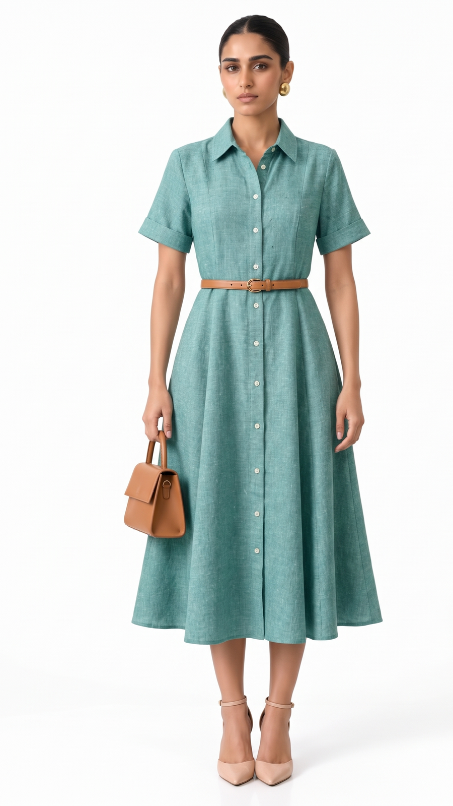 Sea Green Shirt Dress