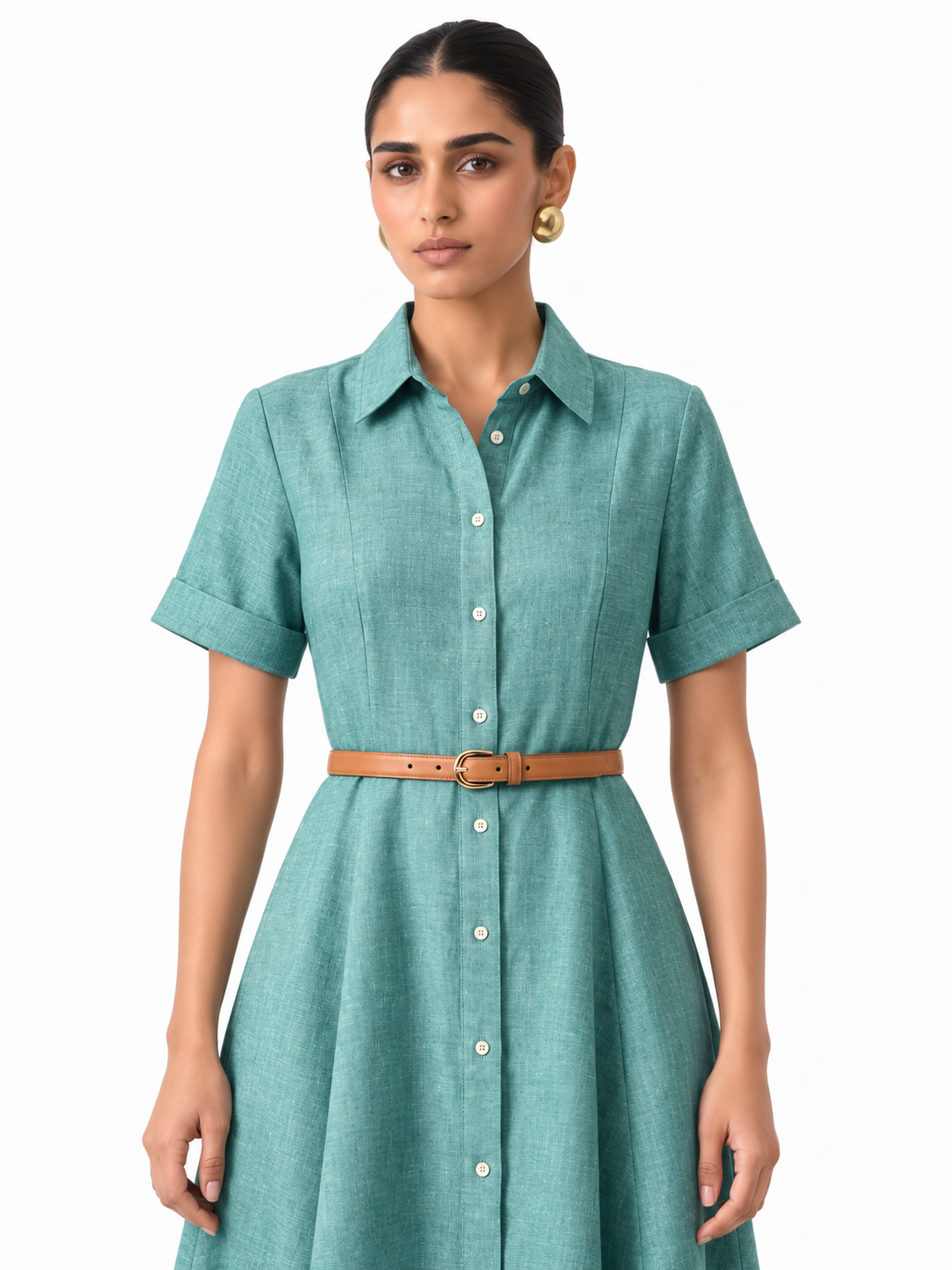 Sea Green Shirt Dress