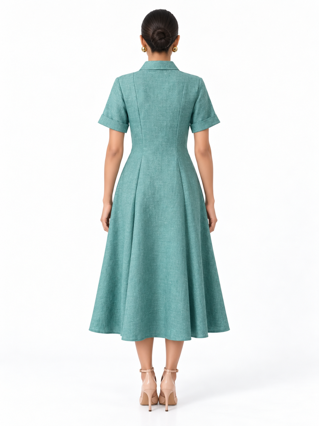 Sea Green Shirt Dress