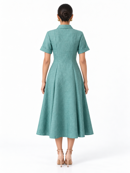 Sea Green Shirt Dress